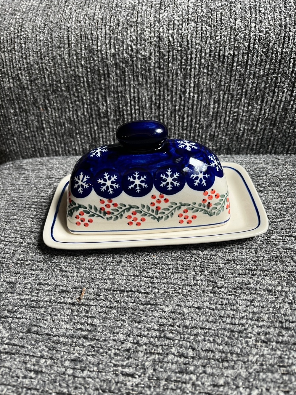 Polish Pottery Butter Dish